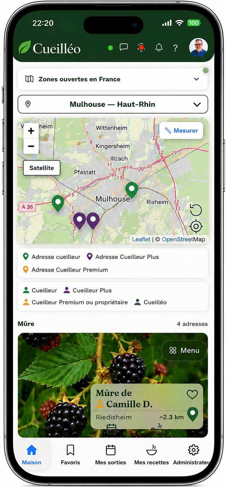 Carte interactive